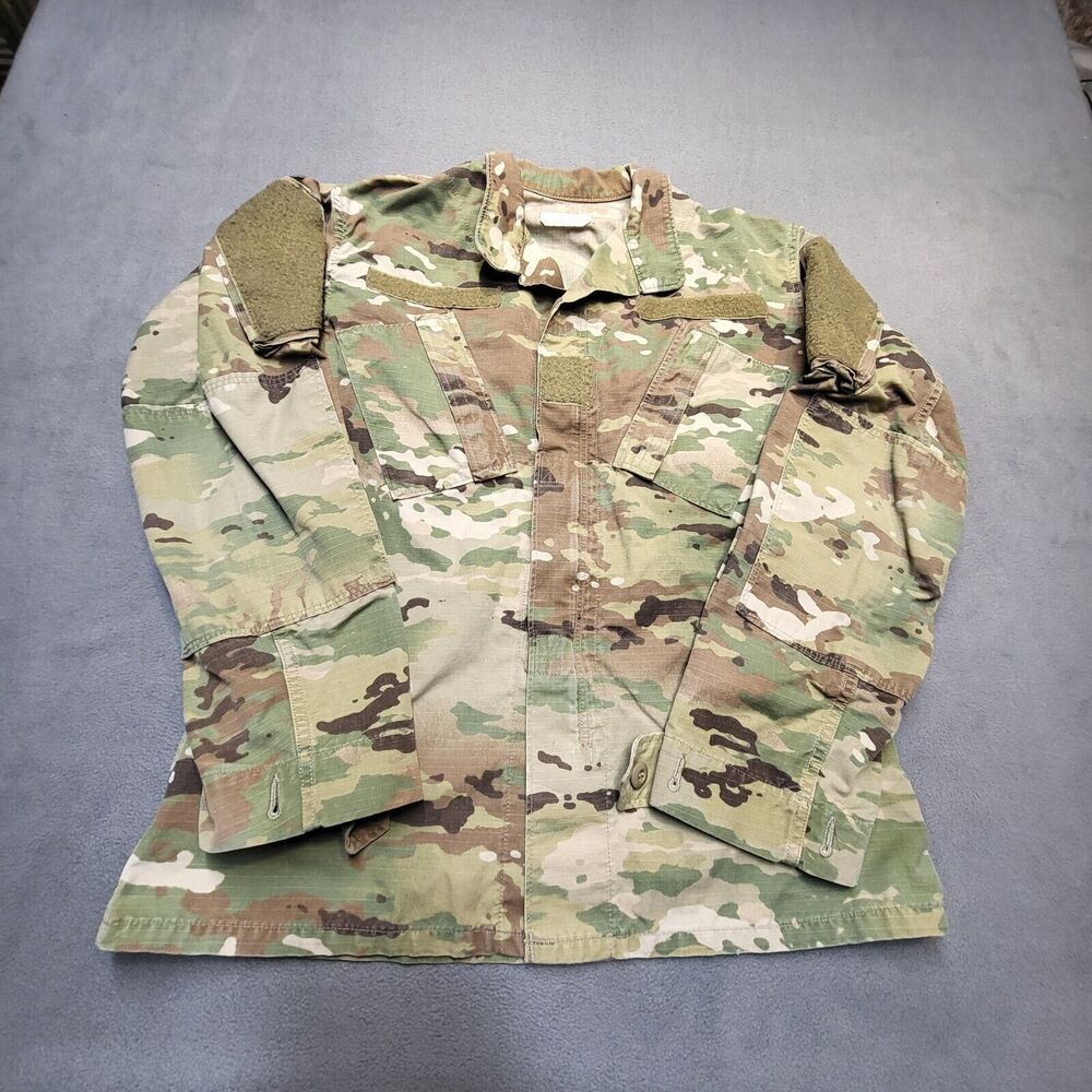 Army BDU Coat Mens S Camo Military Fatigues Insect Repellant Shirt Hunting